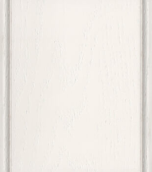 Linen White painted oak is an organic, off-white painted finish color for kitchen & bath cabinets from Dura Supreme. This paint color is known for its soft, natural, and neutral white hue with the beautiful wood grain texture of oak.